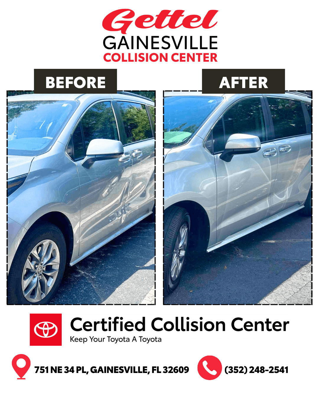 Before and After Collision Repair Example 5