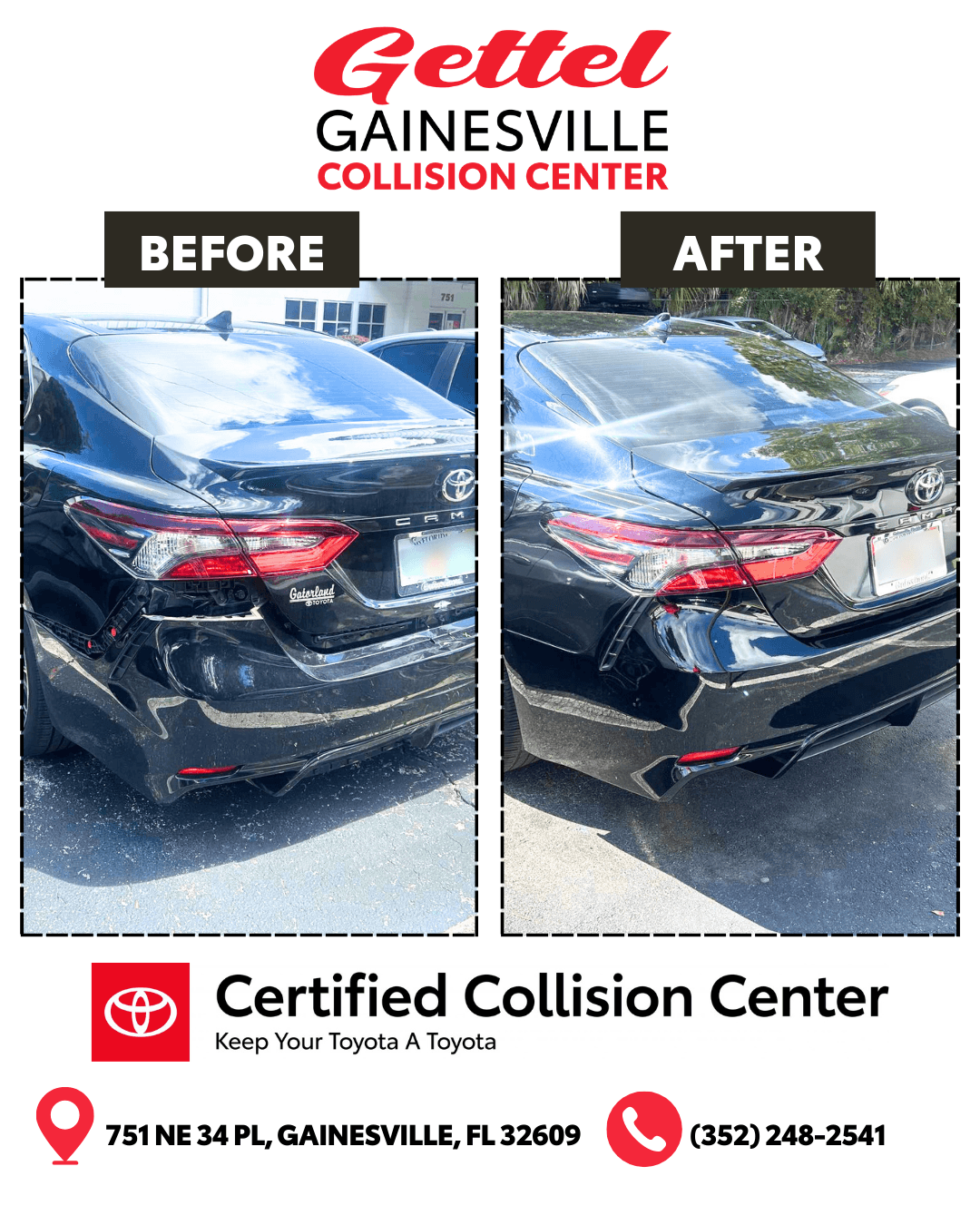 Before and After Collision Repair Example 6