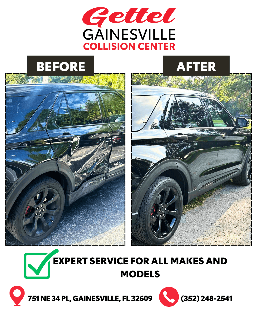 Before and After Collision Repair Example 7